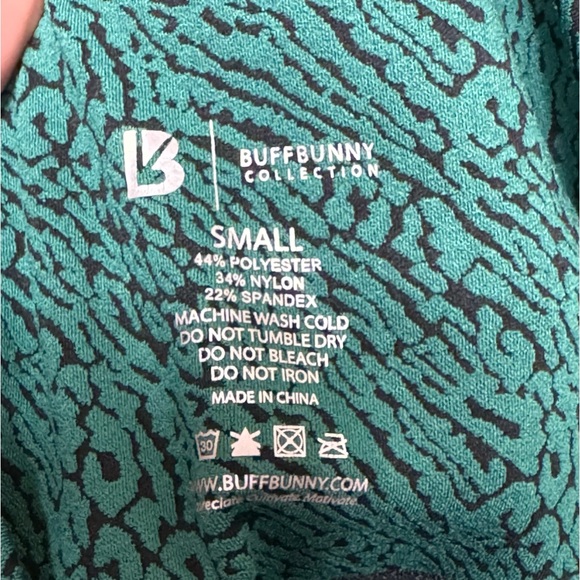 Women’s BuffBunny Evolve Jacquard Legging Size S Poison Ivy Nucleus Green Black - Picture 3 of 9